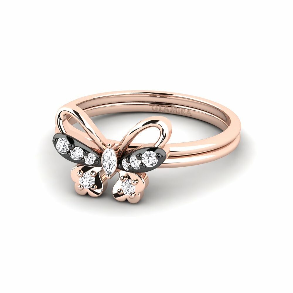Marquise Saphir Blanc Bague Sinelle
