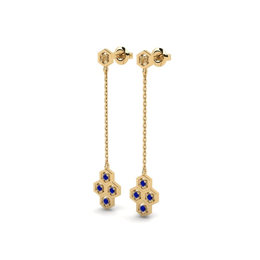Saphir Boucle d'oreille femme Syracuse