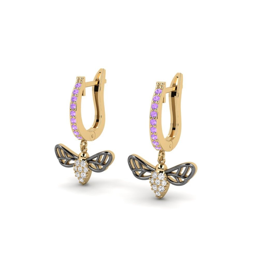Améthyste Boucle d'oreille femme Thiseioplaka