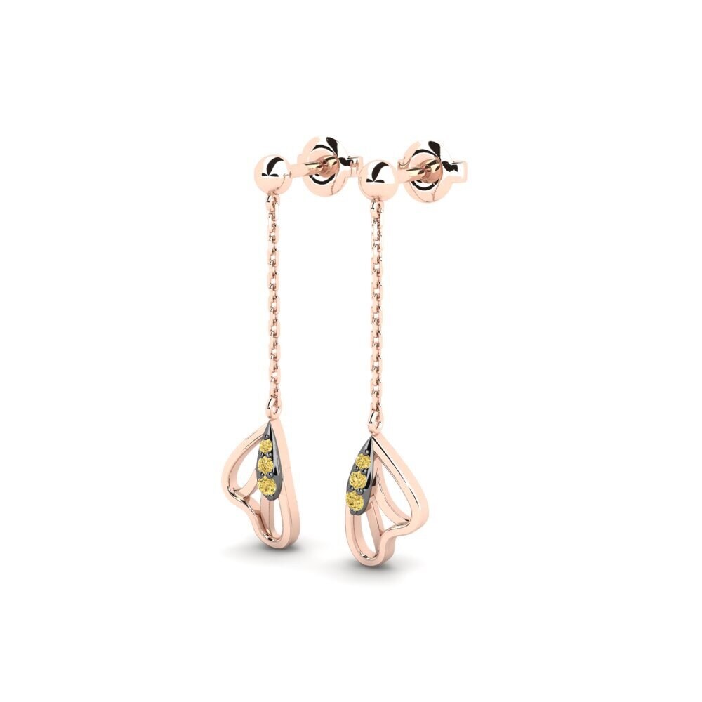 เพชรสีเหลือง Women's ต่างหู Yumi