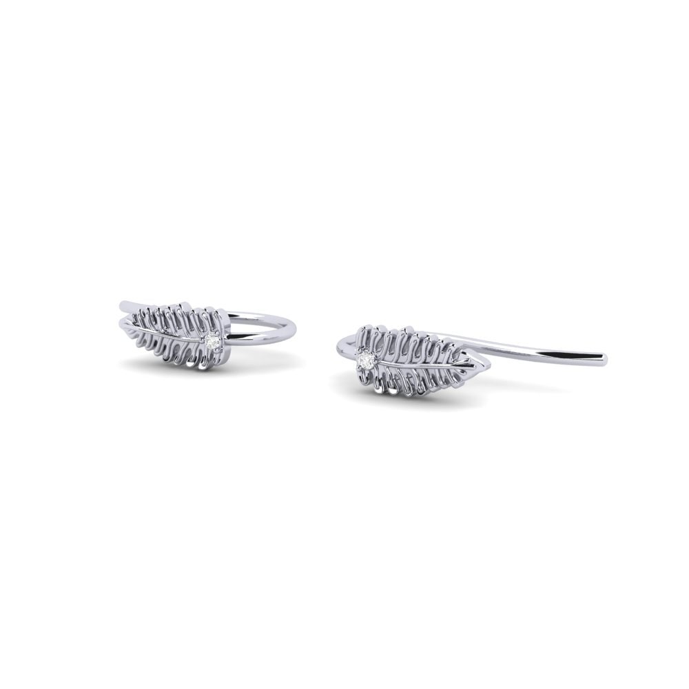 White Silver Women's Earring Nsoko - A