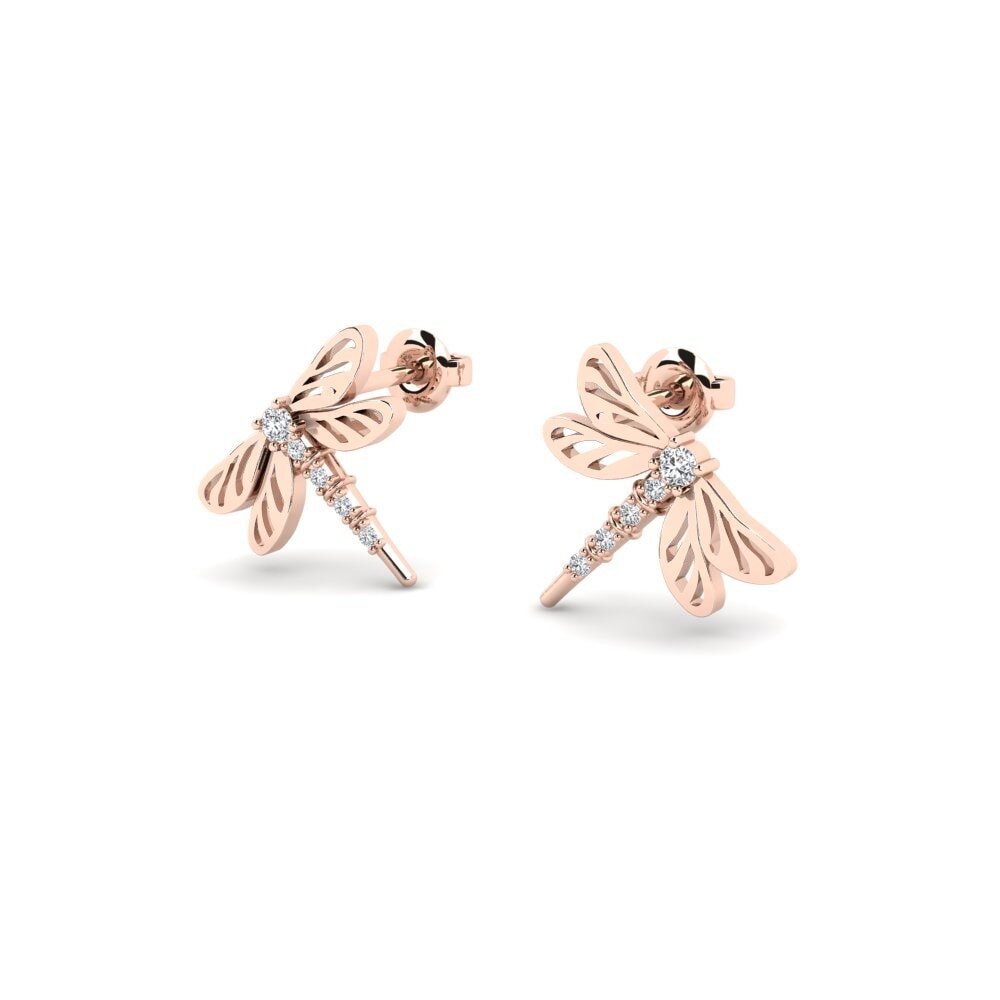 14k Rose Gold Women's Earring Nsoko - B