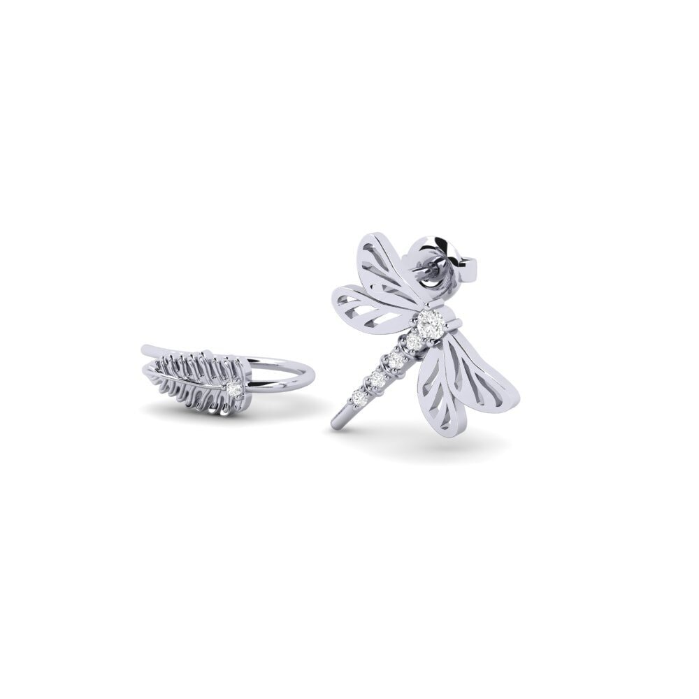 White Silver Women's Earring Nsoko - SET
