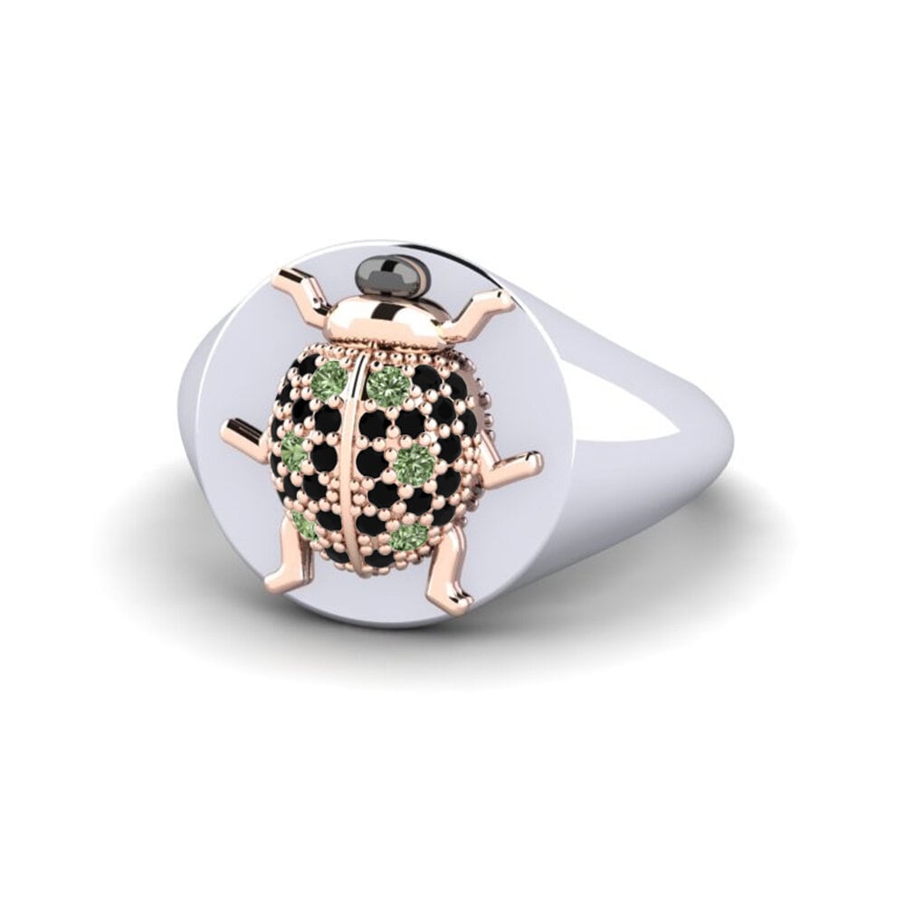Diamante Verde Anillo Parnita