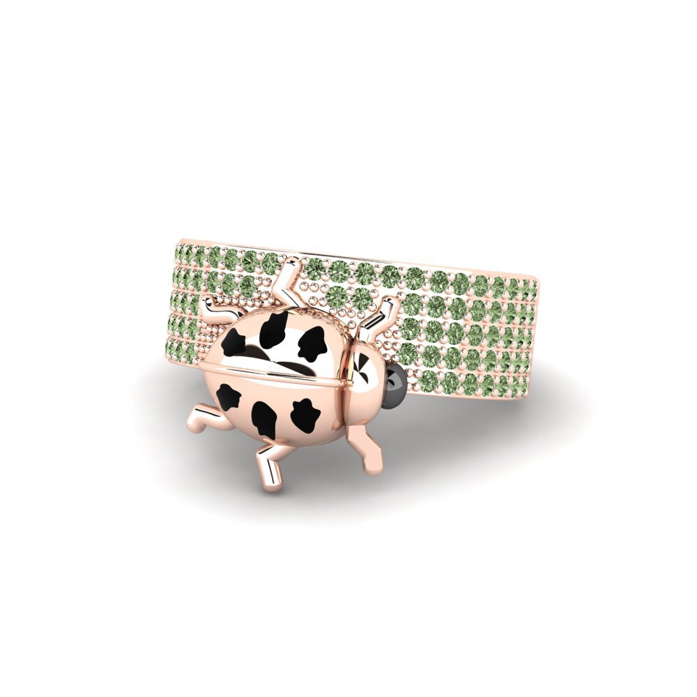 Diamante Verde Anillo Rokotz