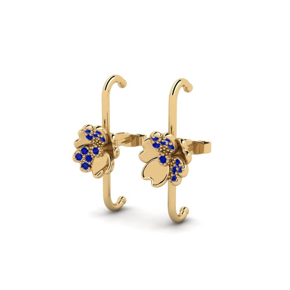 Saphir Boucle d'oreille femme Transerable - B