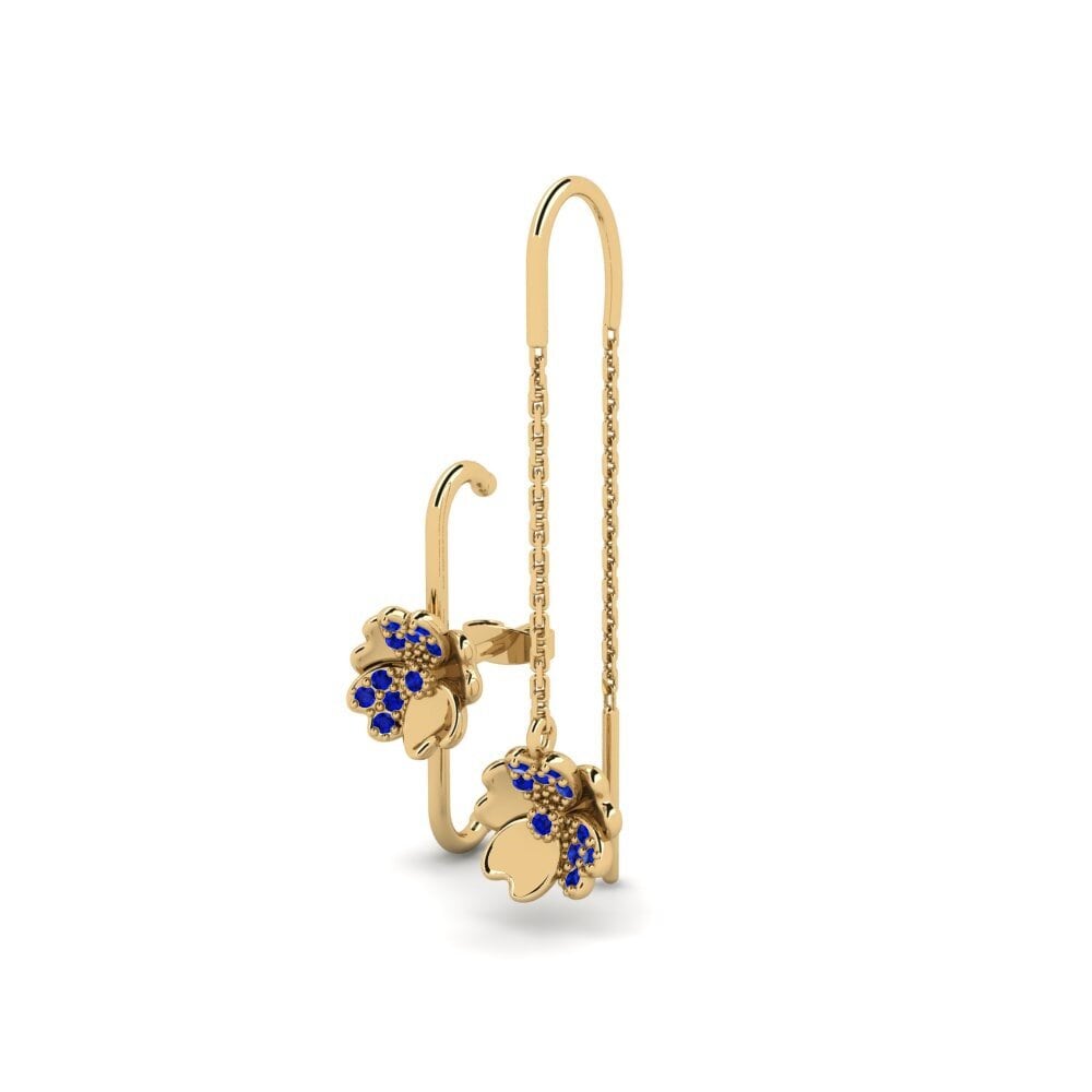 Saphir Boucle d'oreille femme Transerable - SET