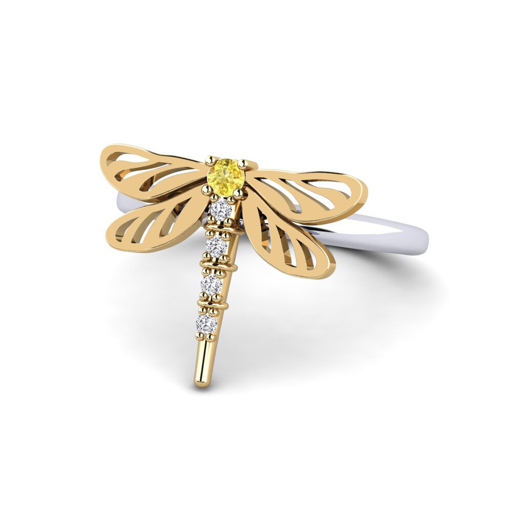 Zafiro amarillo Anillo meñique Vatukoula