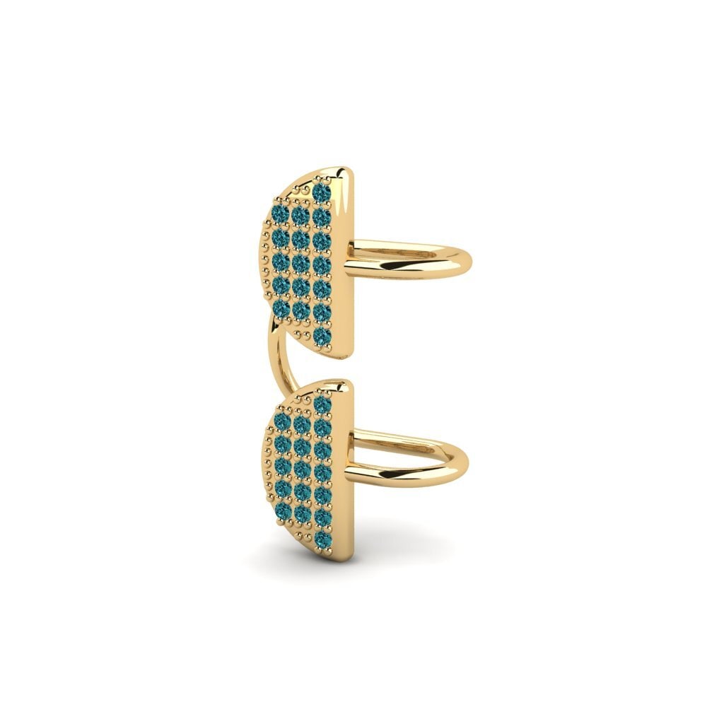 Diamante Azul Brincos Feminino Seau