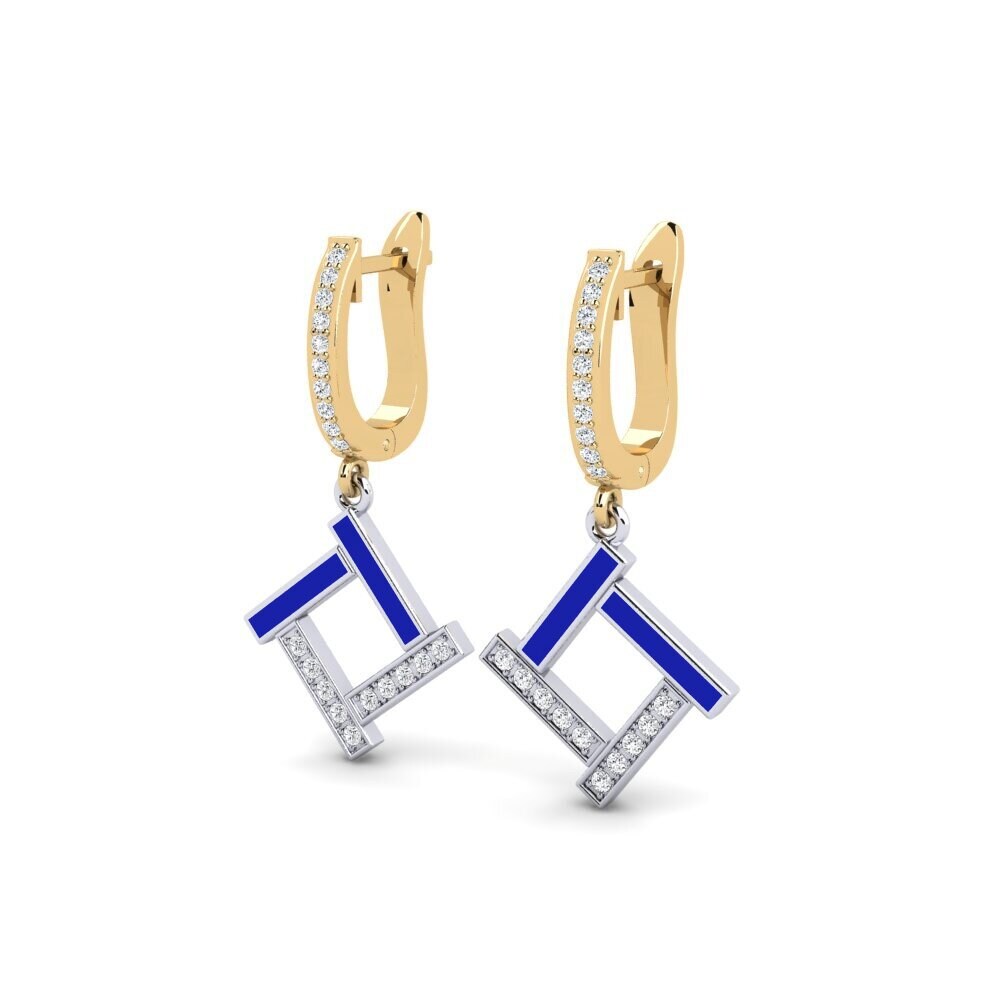 750 Gelb & Weißgold Damen ohrring Shothi