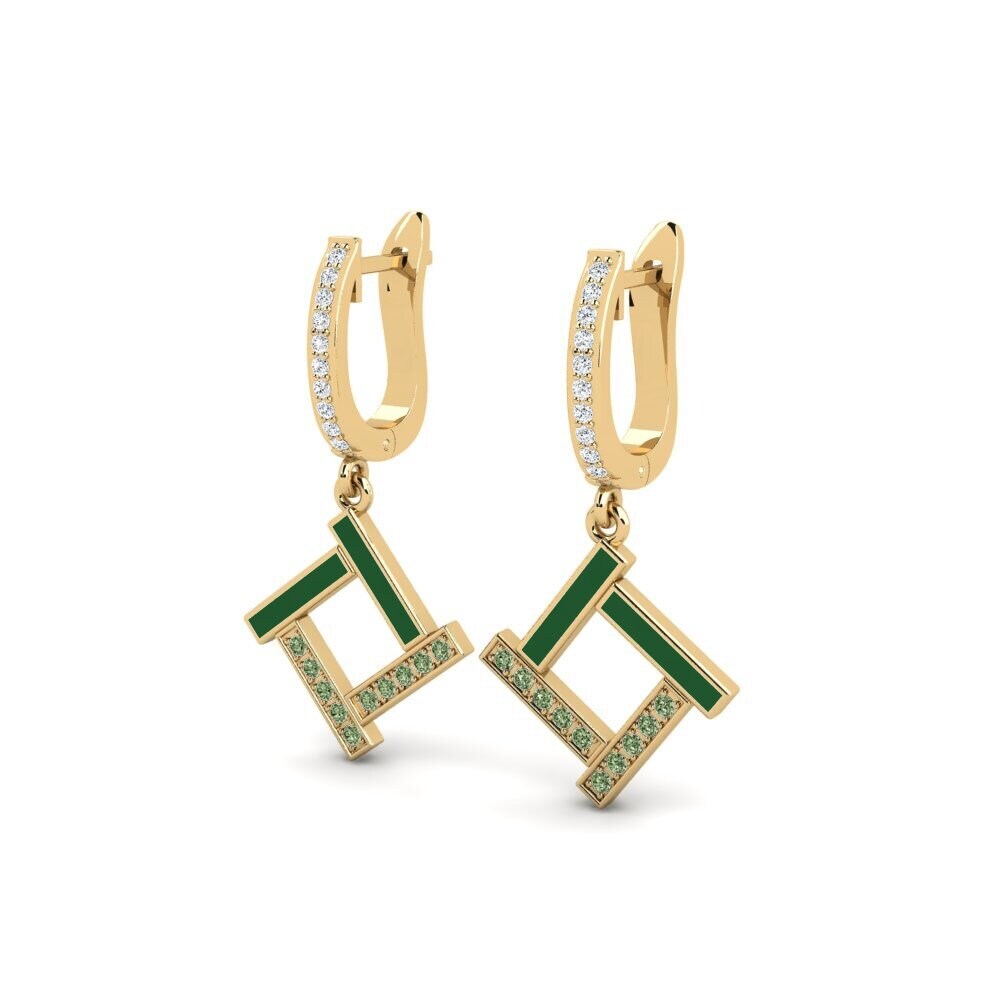 Diamante Verde Pendiente de mujer Shothi
