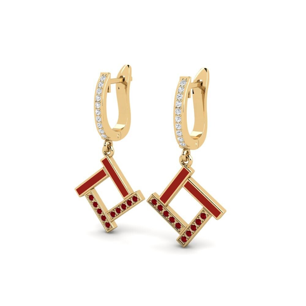 Zircone Rosso Orecchino da donna Shothi
