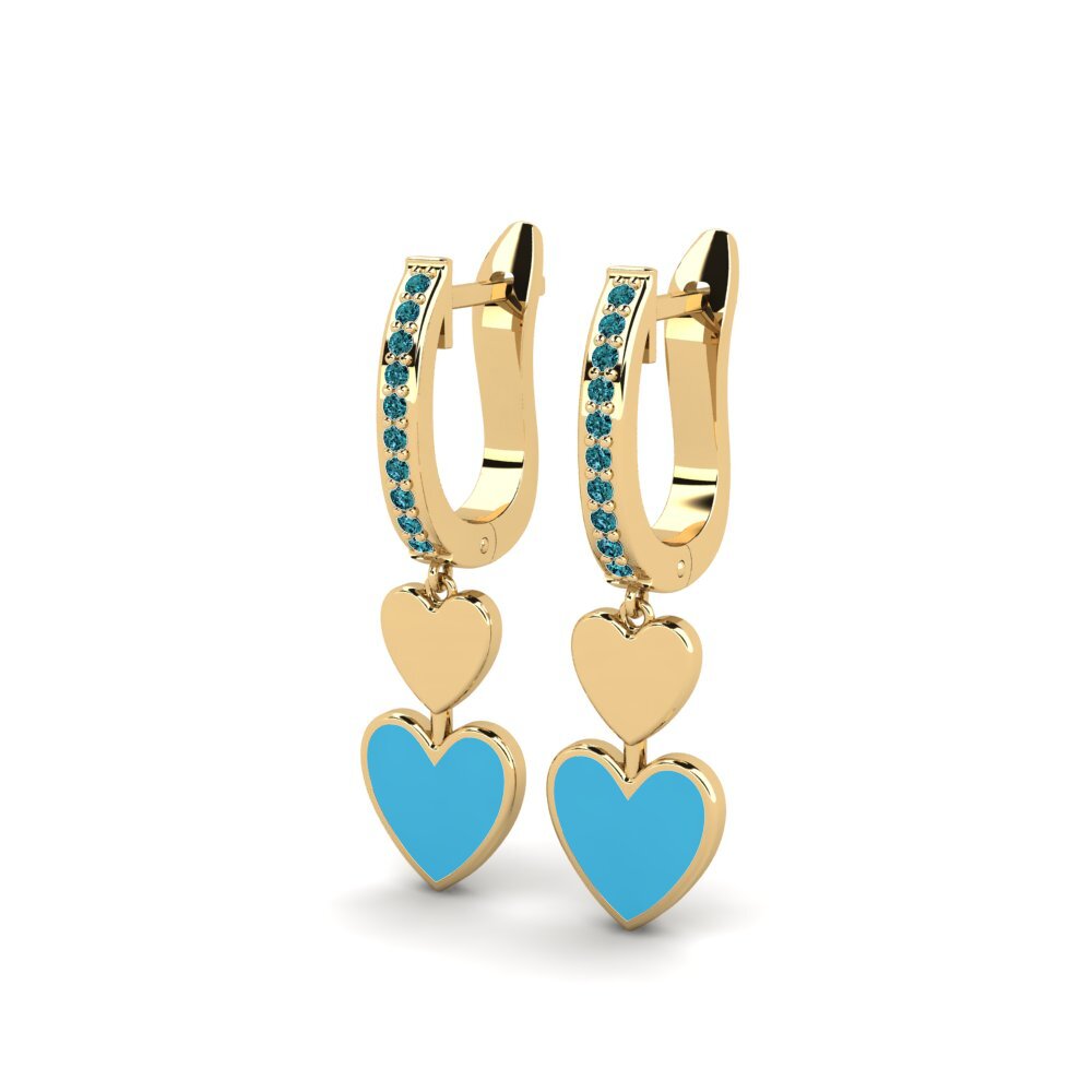 Diamante Azul Pendiente de mujer Slin