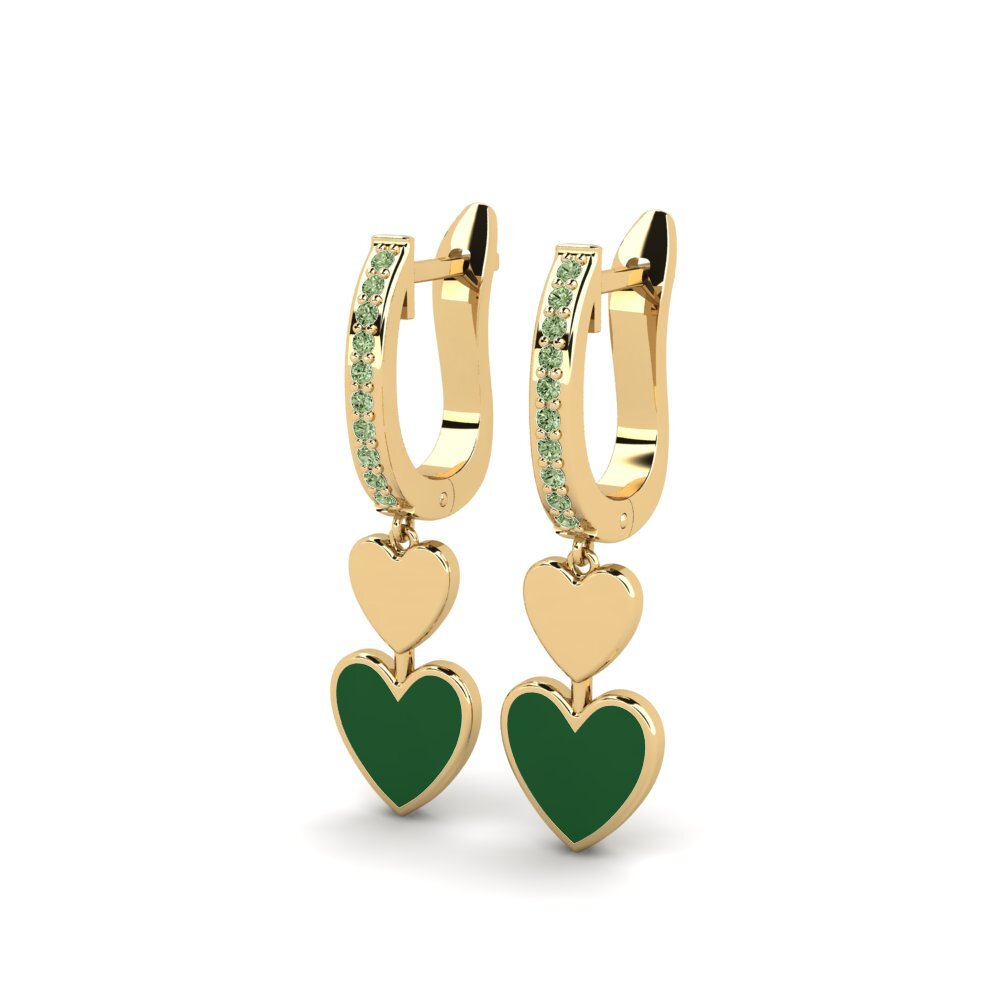 Diamante Verde Pendiente de mujer Slin