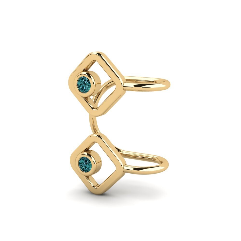 Diamante Azul Brincos Feminino Ssia