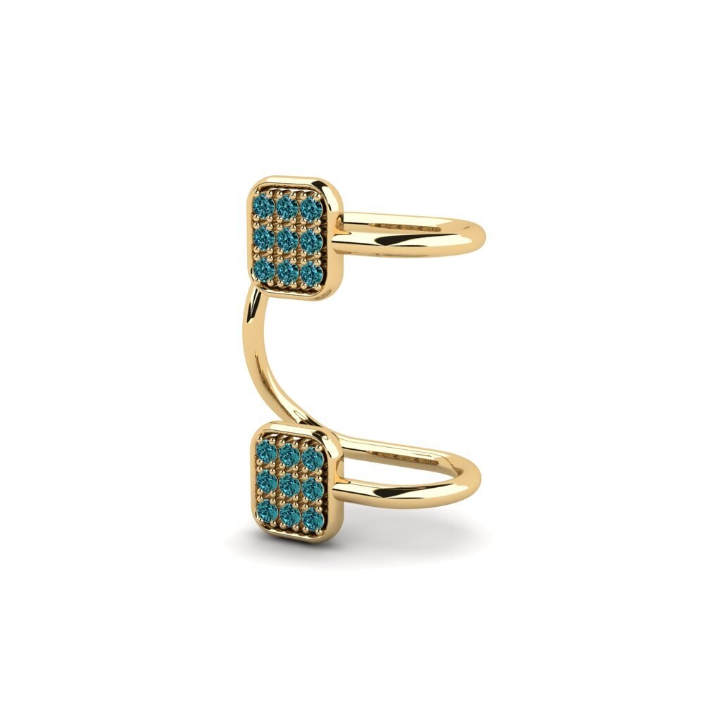 Diamante Azul Brincos Feminino Sufferg