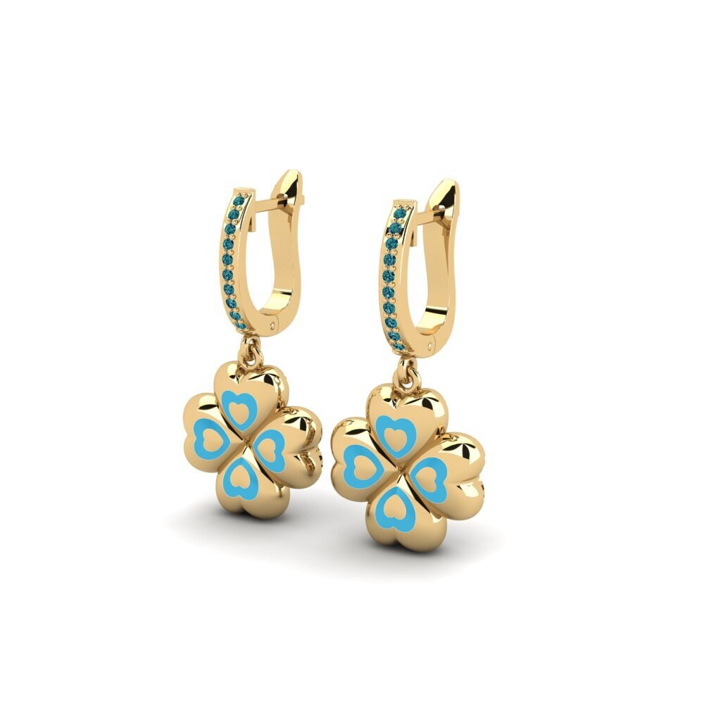 Diamante Azul Pendiente de mujer Dylaine