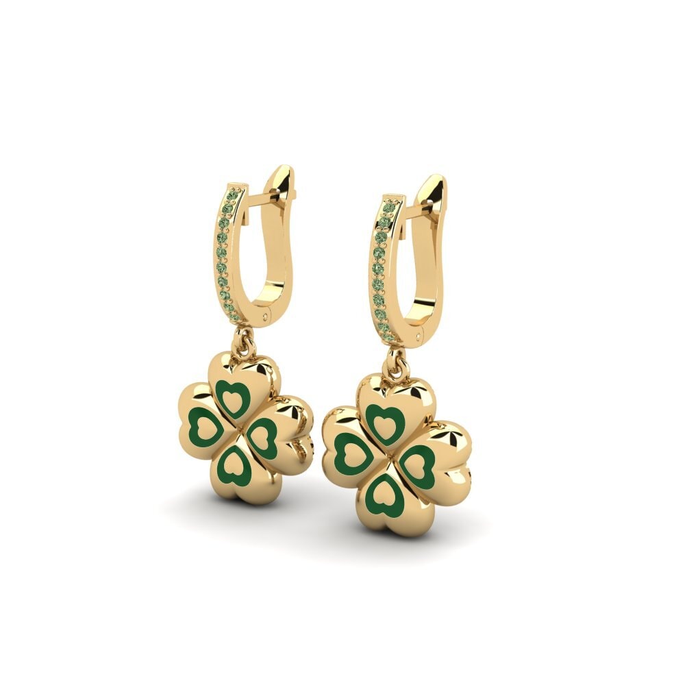 Diamante Verde Pendiente de mujer Dylaine