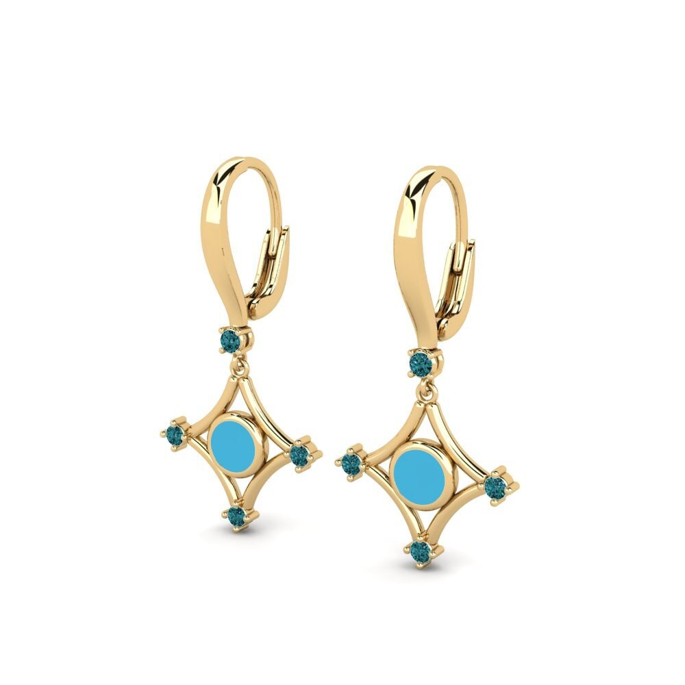 Diamante Azul Pendiente de mujer Edgen