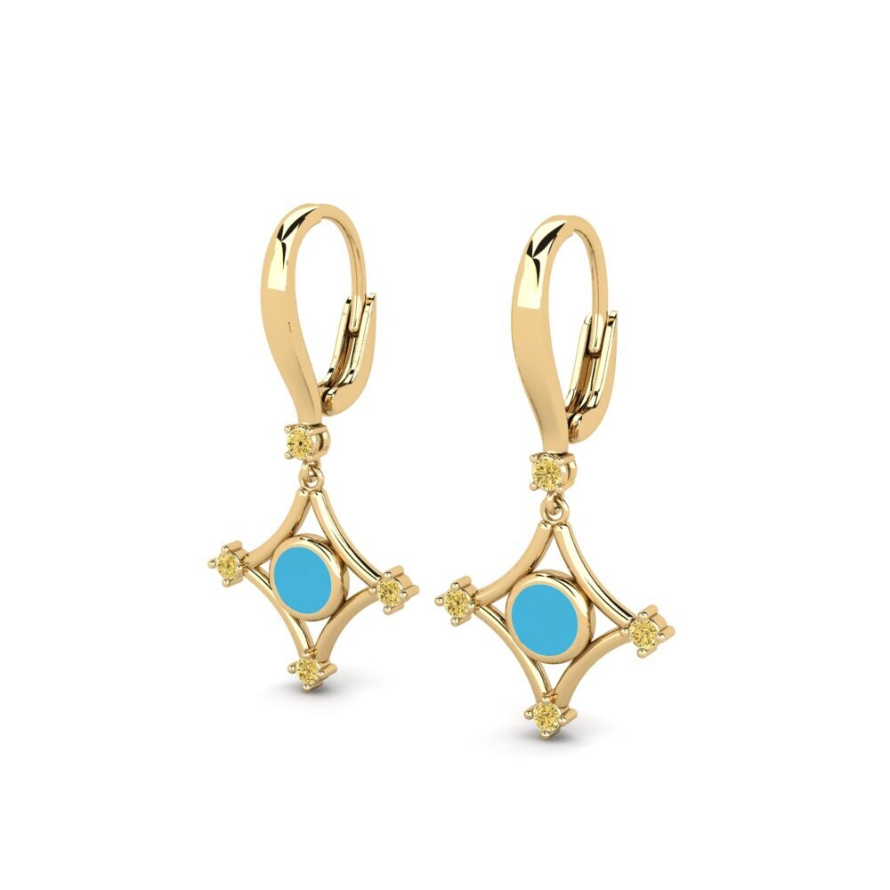 Diamante Giallo Orecchino da donna Edgen