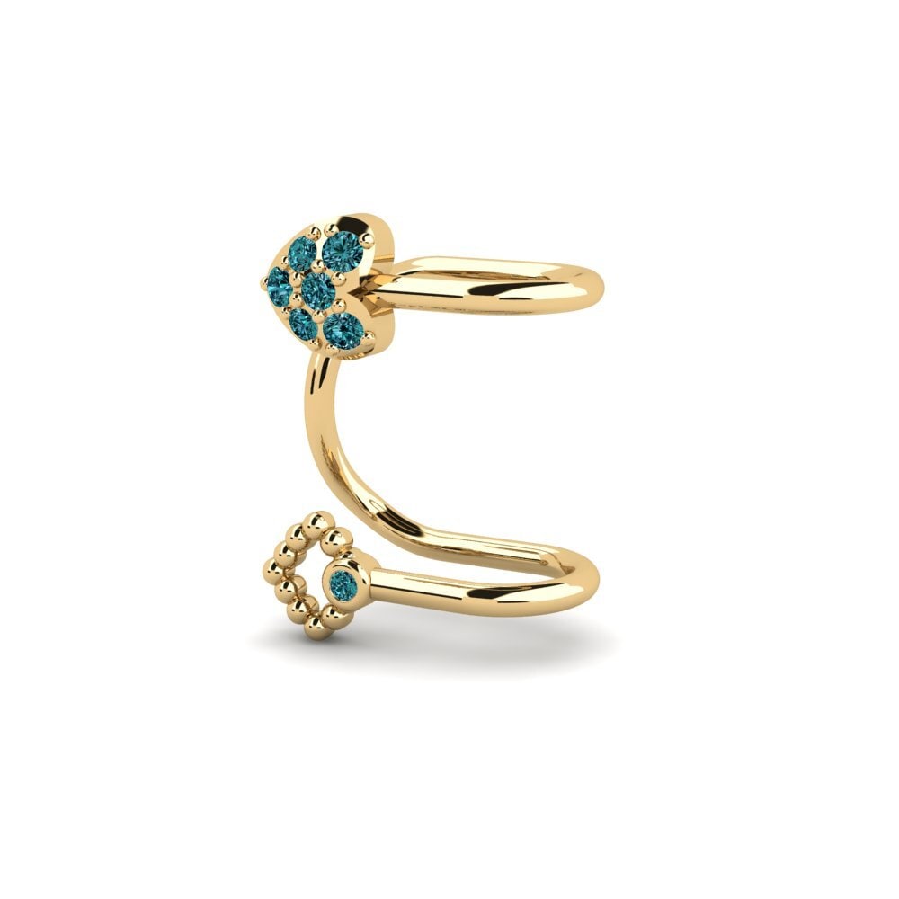Diamante Azul Brincos Feminino Cemed