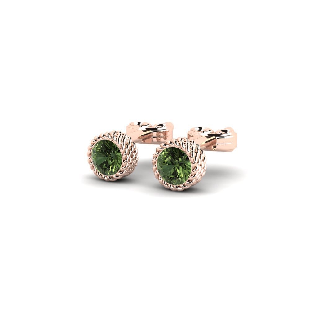 Oro Rosso 585 Zaffiro Verde Orecchino da donna Chiotta