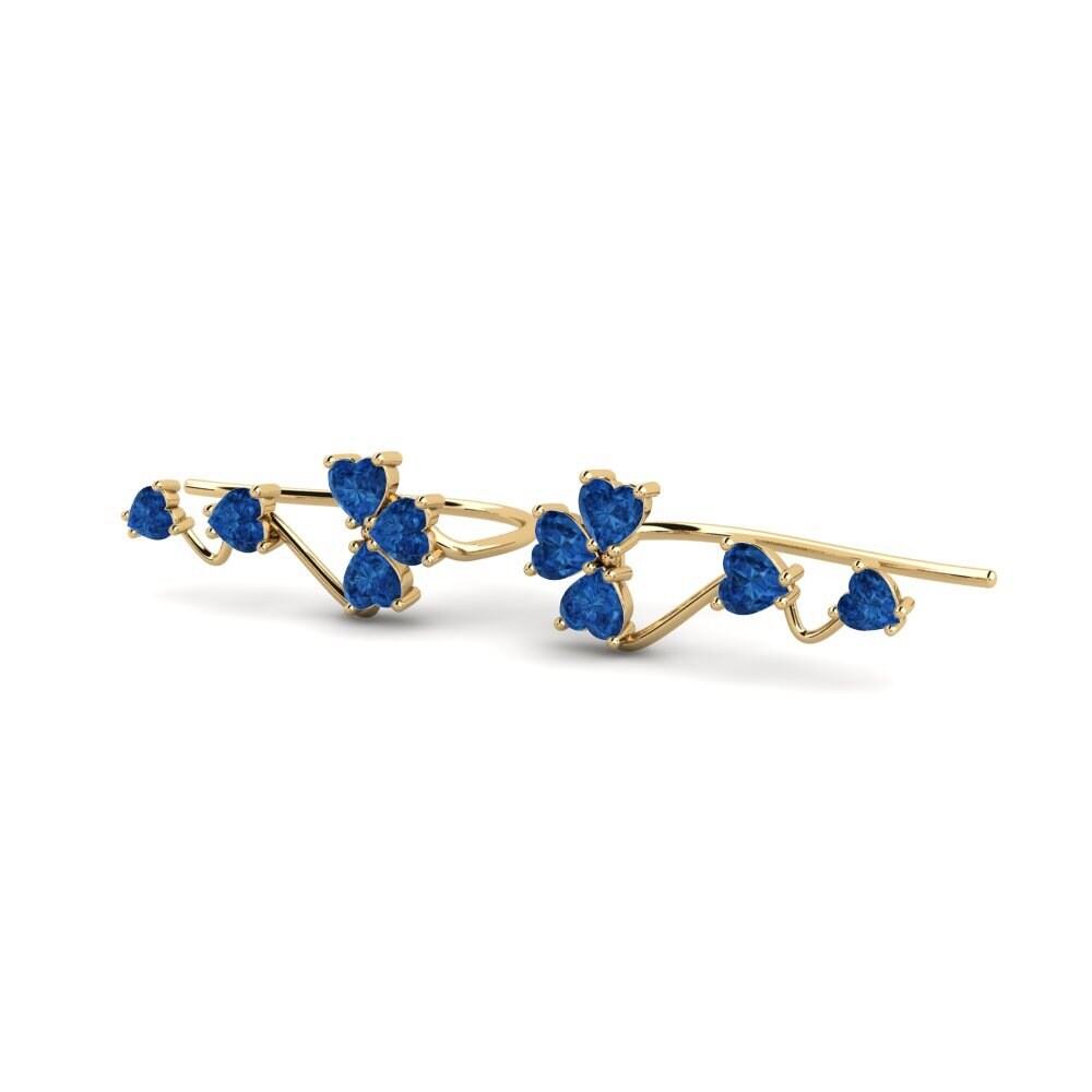Zircônia azul escuro Brincos Feminino Swayell