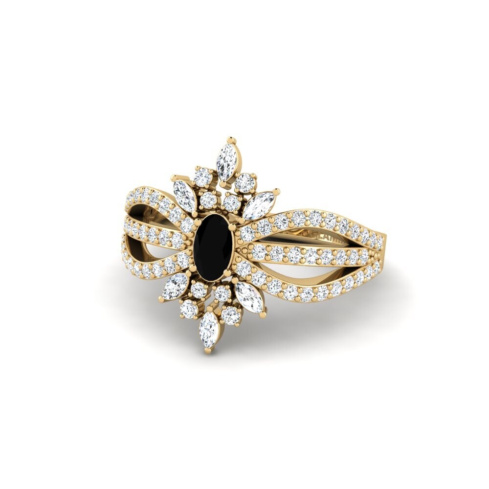 Black Diamond Engagement Ring Caligore