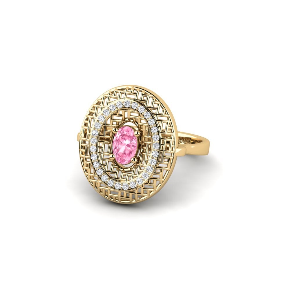 Zafiro Rosado Anillo Cund