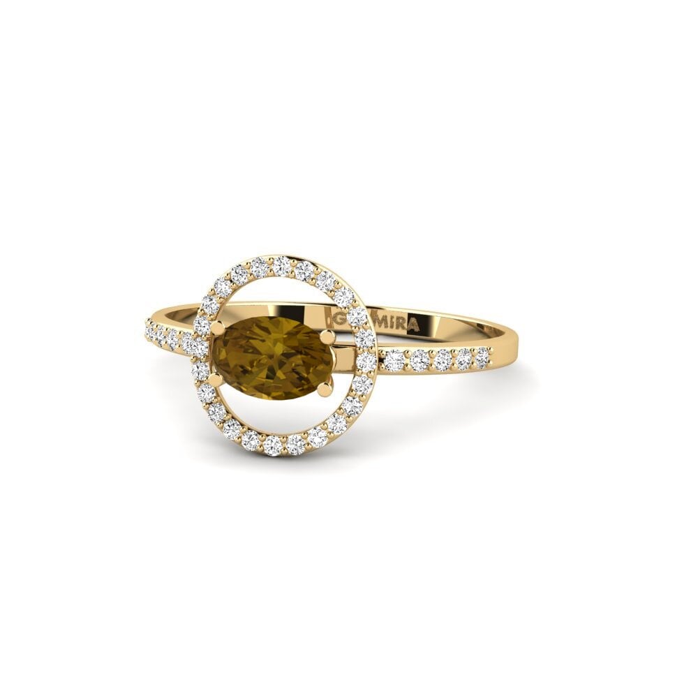 Circón Marrón Anillo de compromiso Dower