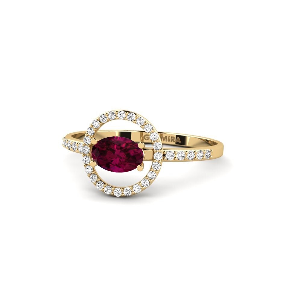 Granate Rhodolite Anillo de compromiso Dower
