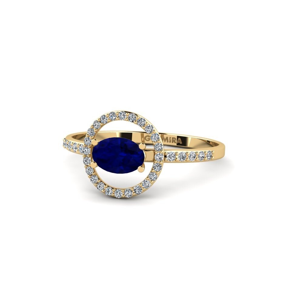 Zafiro Anillo de compromiso Dower