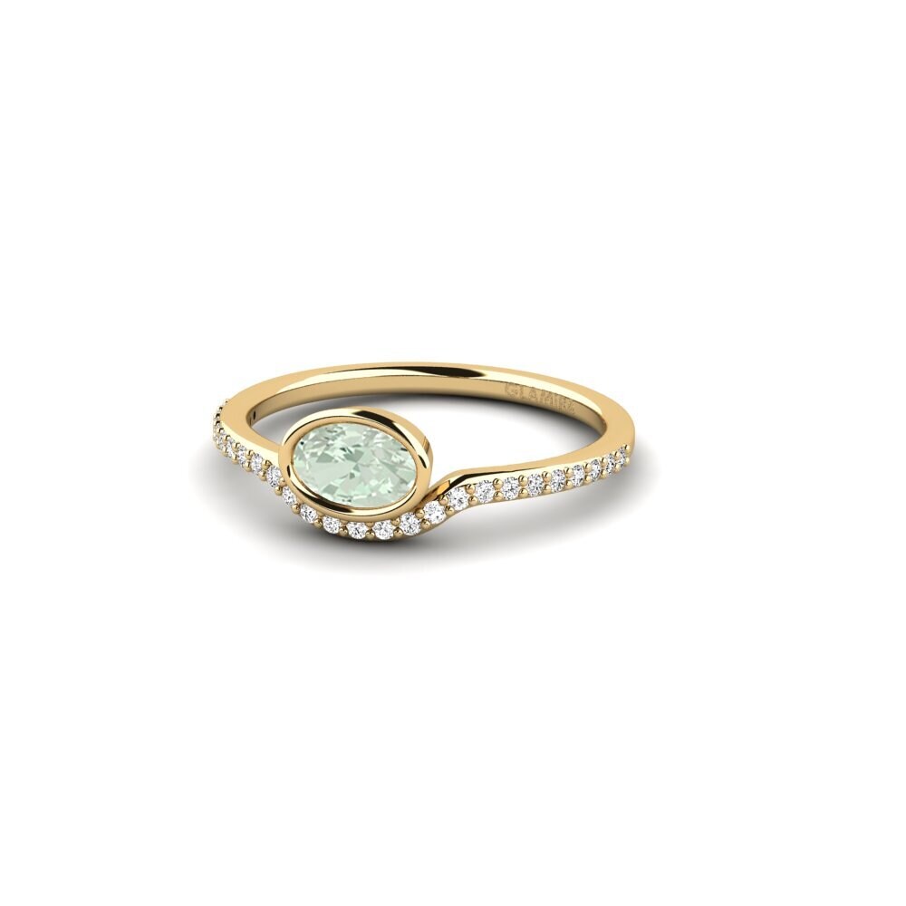 Amatista verde Anillo de compromiso Edel