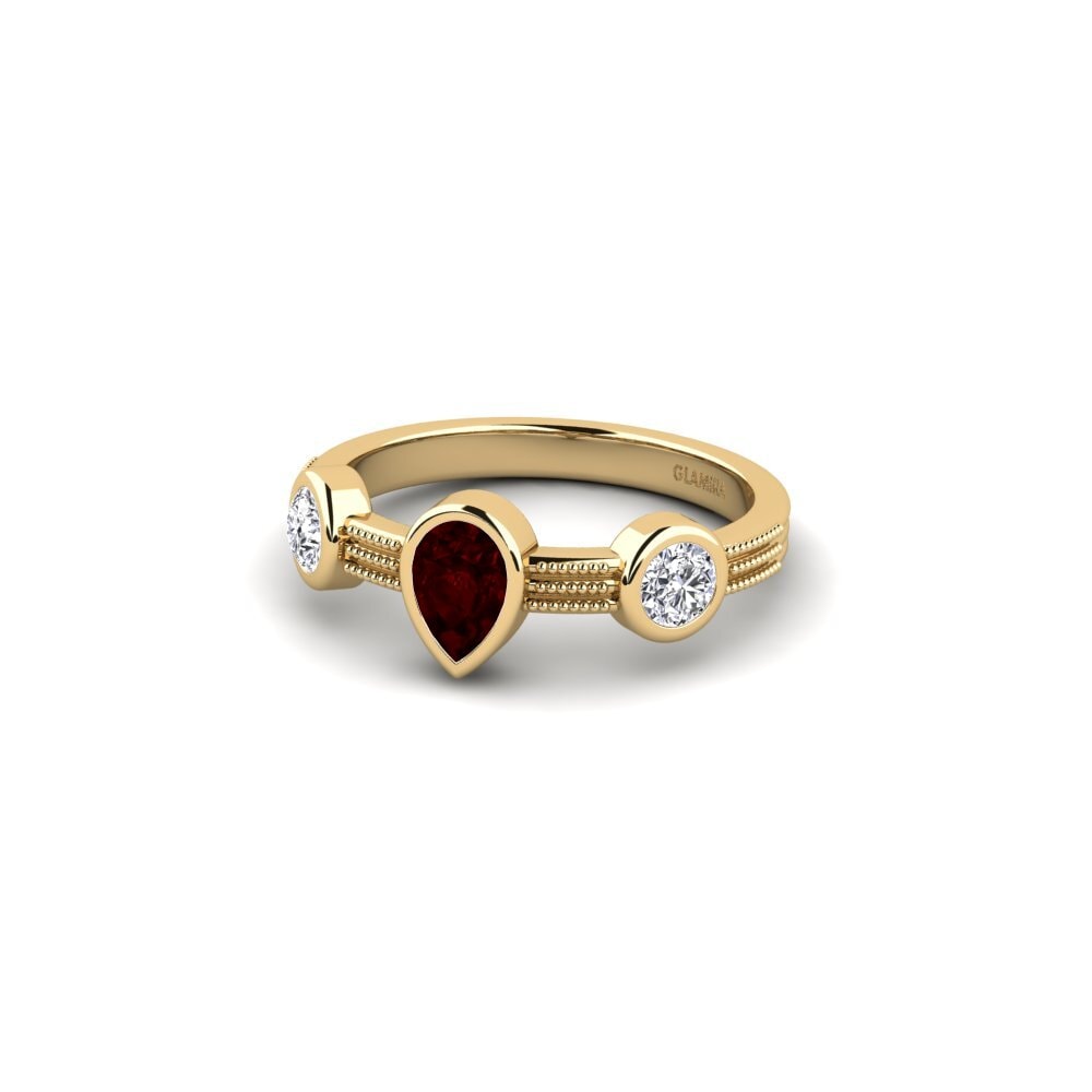Garnet Engagement Ring Entre