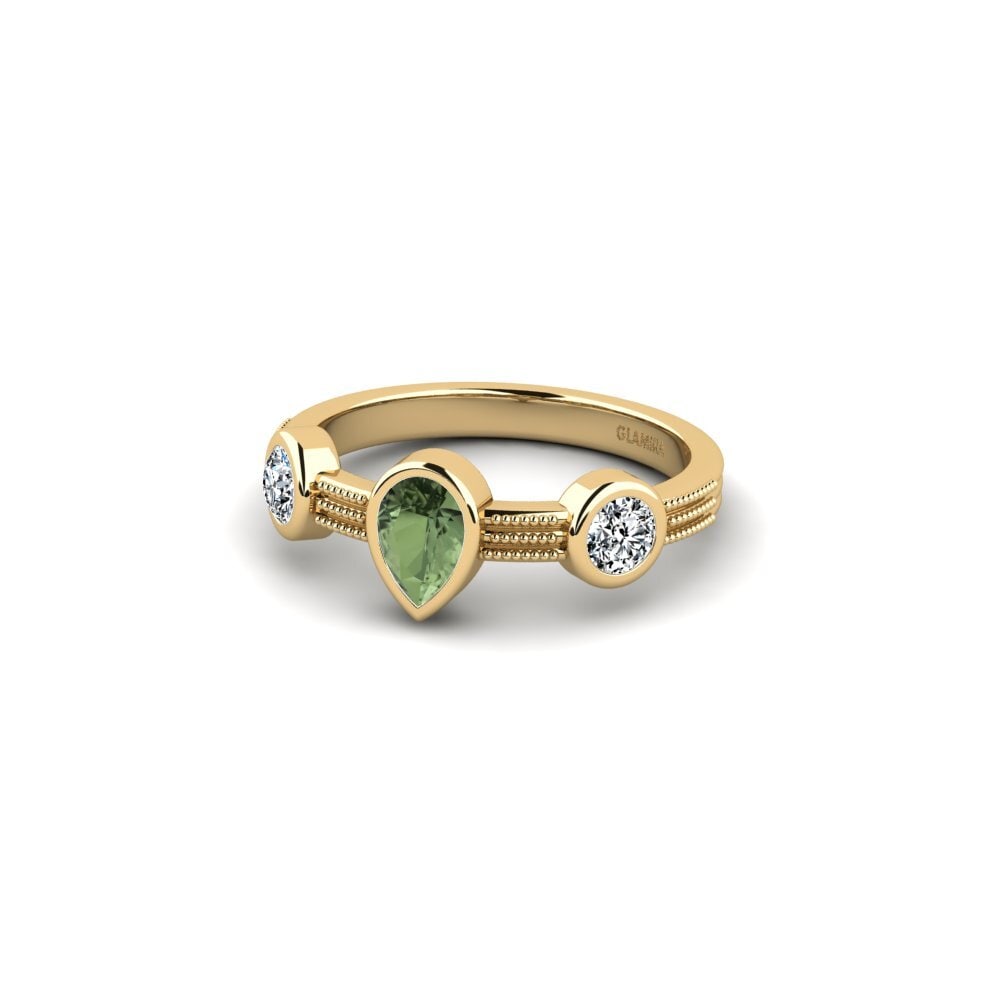 Green Sapphire Engagement Ring Entre