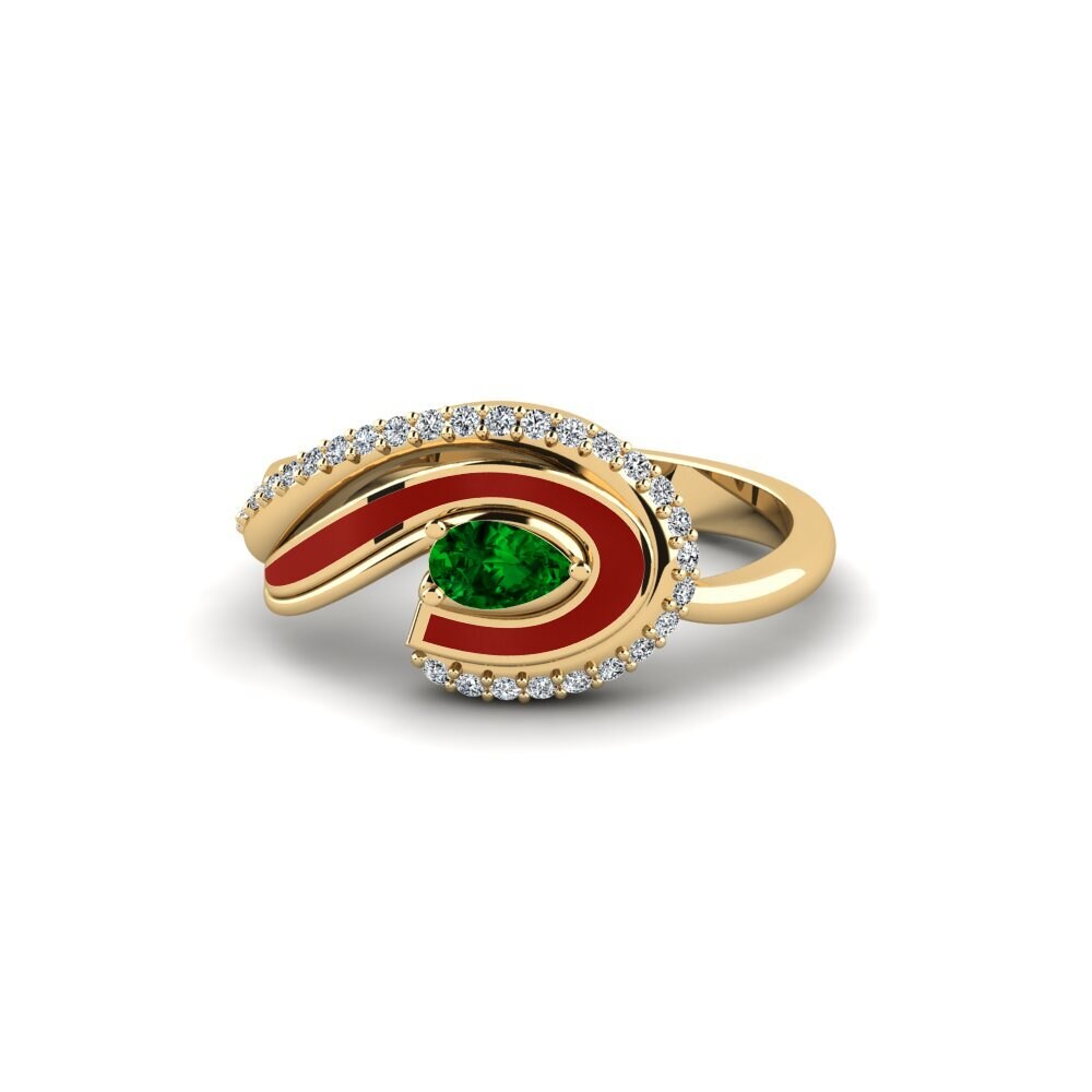 Grüner Zirkonia Ring Eors