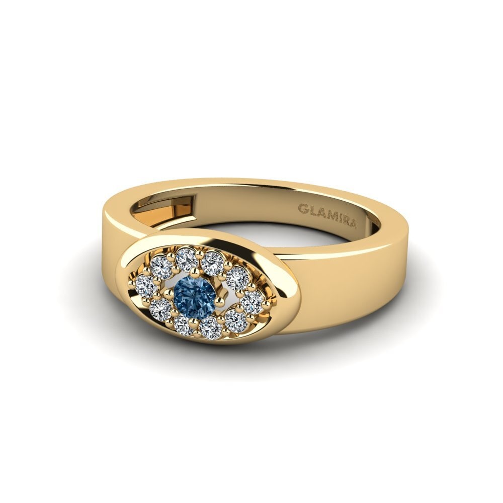 Diamante Azul Anel Fenka