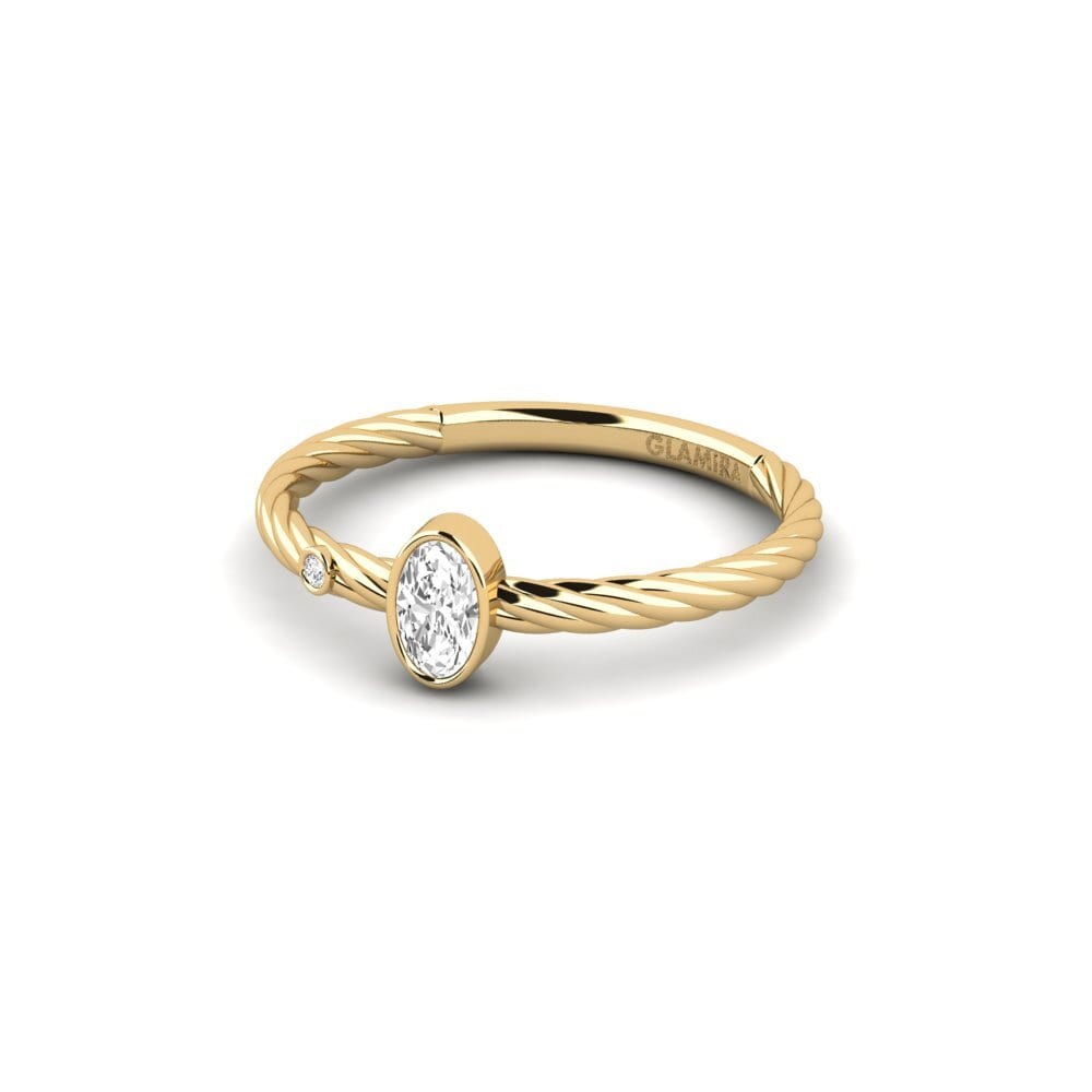 Zafiro blanco Anillo de compromiso Gnolbol