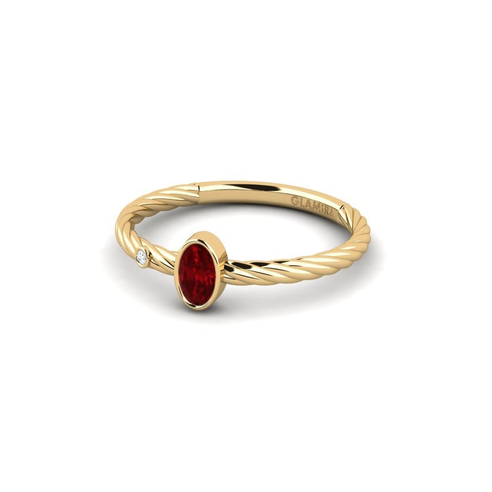 Circonita Roja Anillo de compromiso Gnolbol