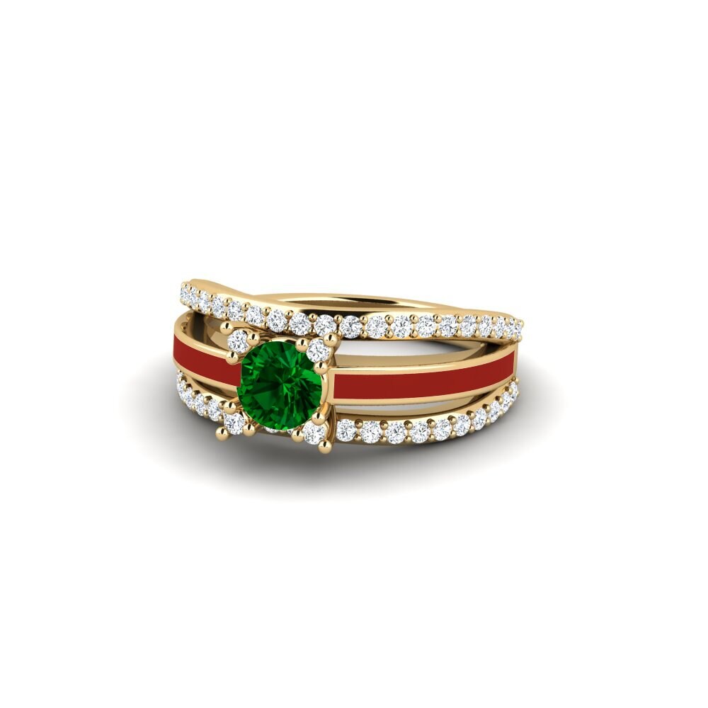 Grüner Zirkonia Ring Hauli