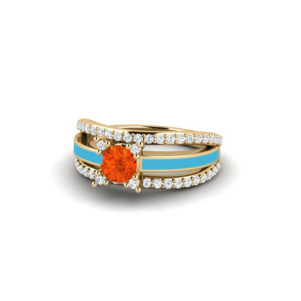 Halo Fire-Opal Rings