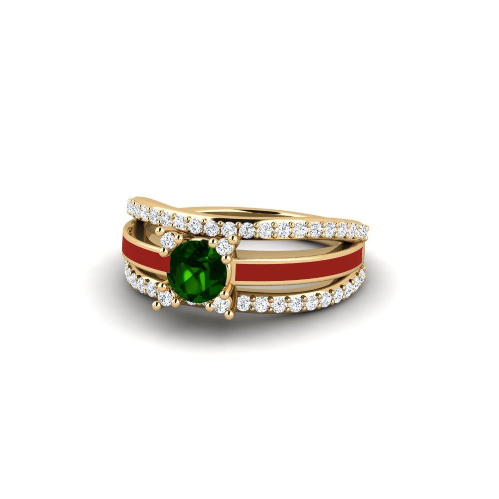 Ringe Halo Grüner Turmalin