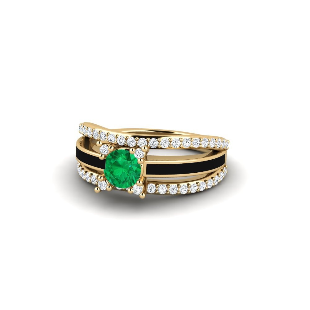 Esmeralda (creada en laboratorio) Anillo Hauli