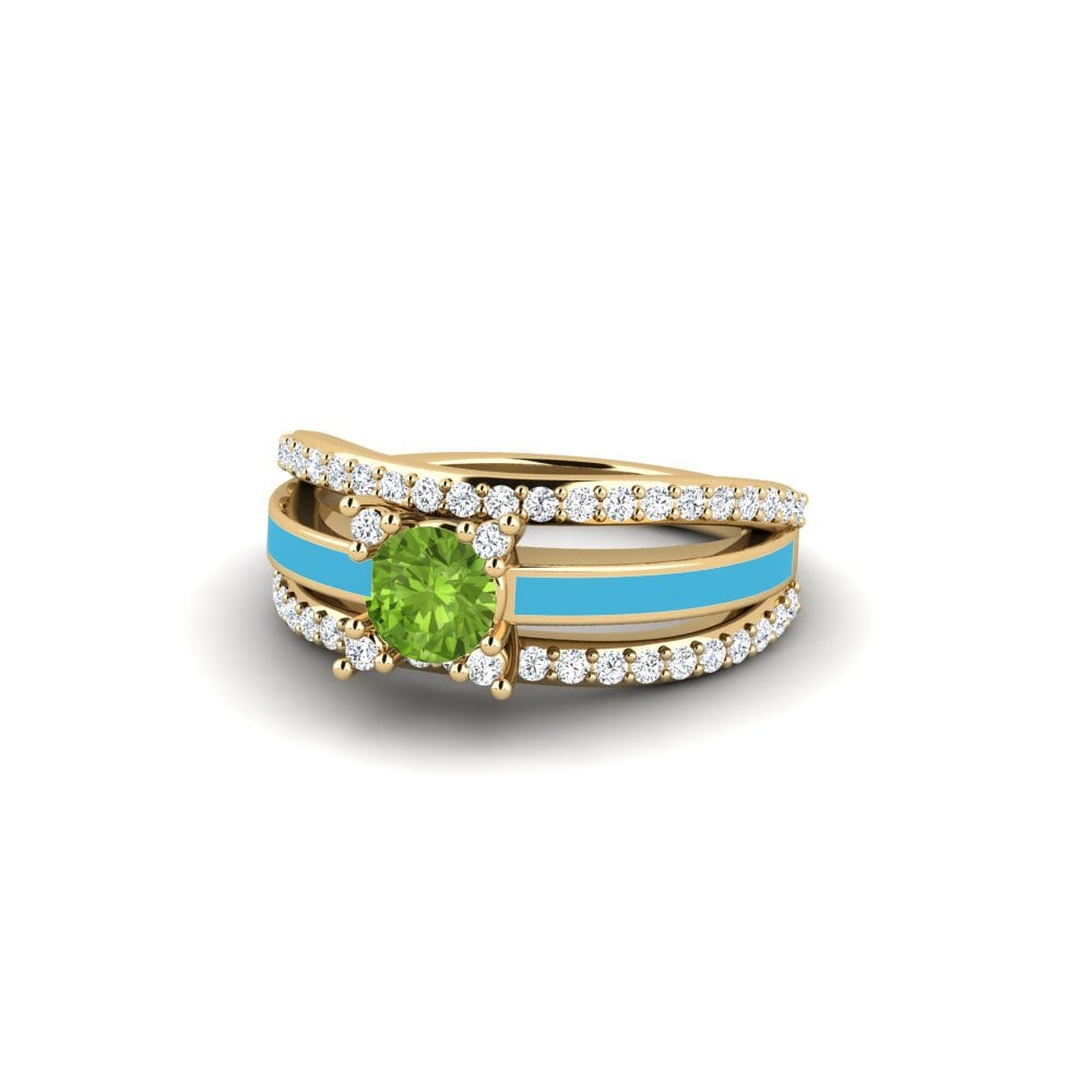 Ringe Halo Peridot