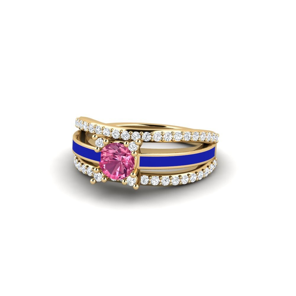 Halo Pink Tourmaline Rings