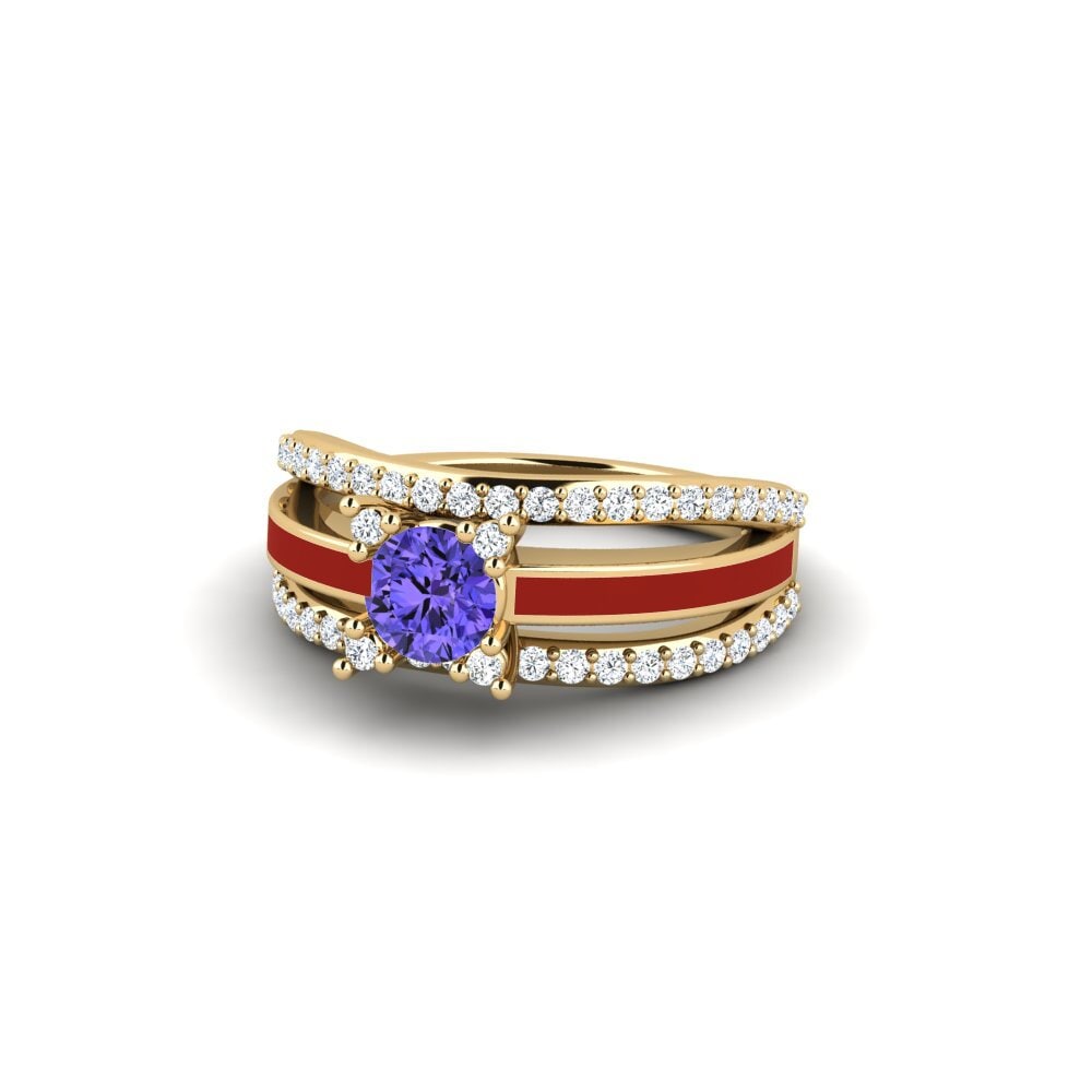 Ringe Halo Tansanit