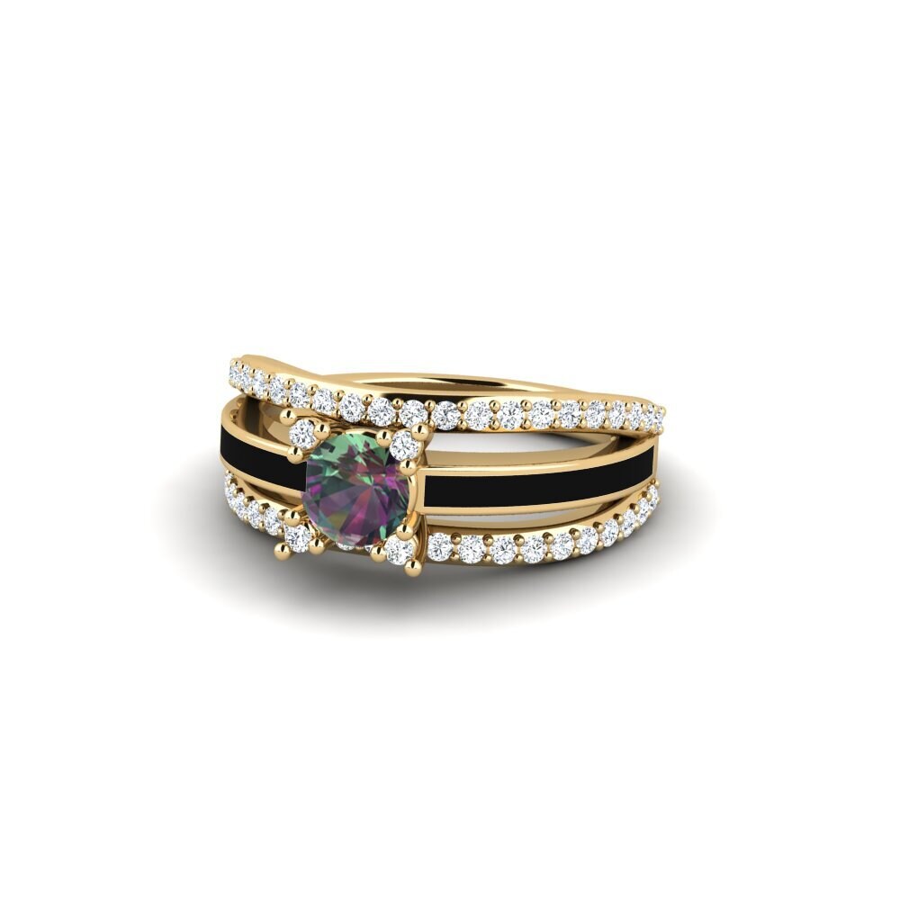 Halo Mystic Topaz Rings