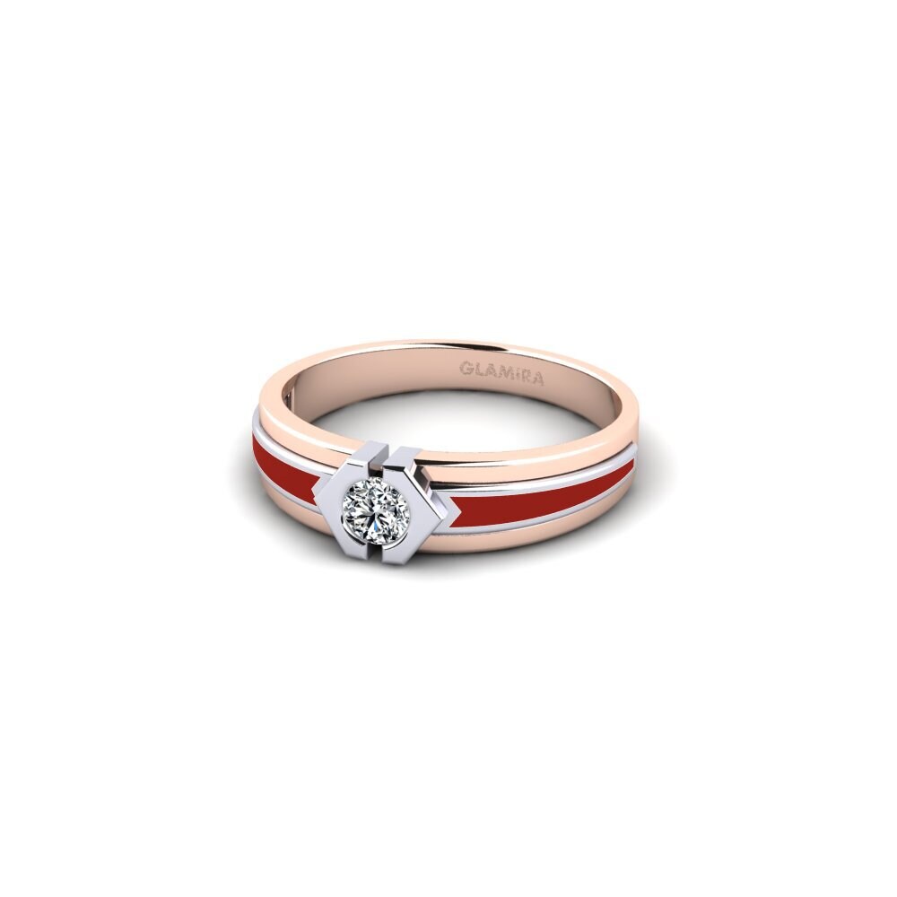 375 Rot & Weißgold Ring Hillet