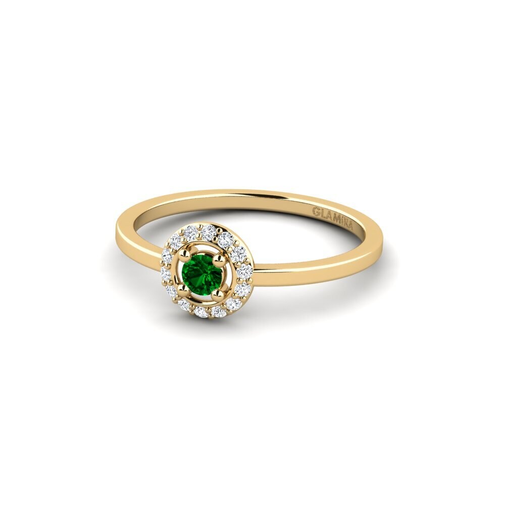 Green Zirconia Engagement Ring Ihrel