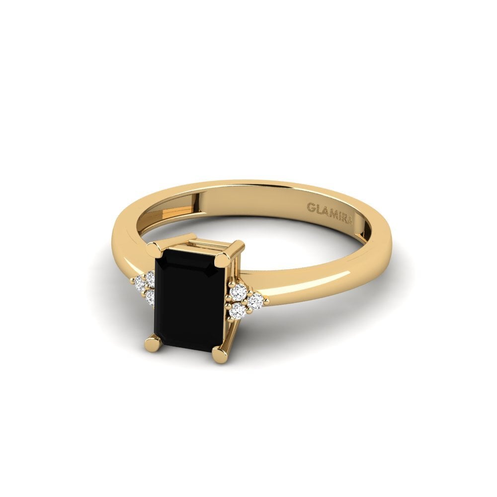 Ónix Negro Anillo de compromiso Impawn